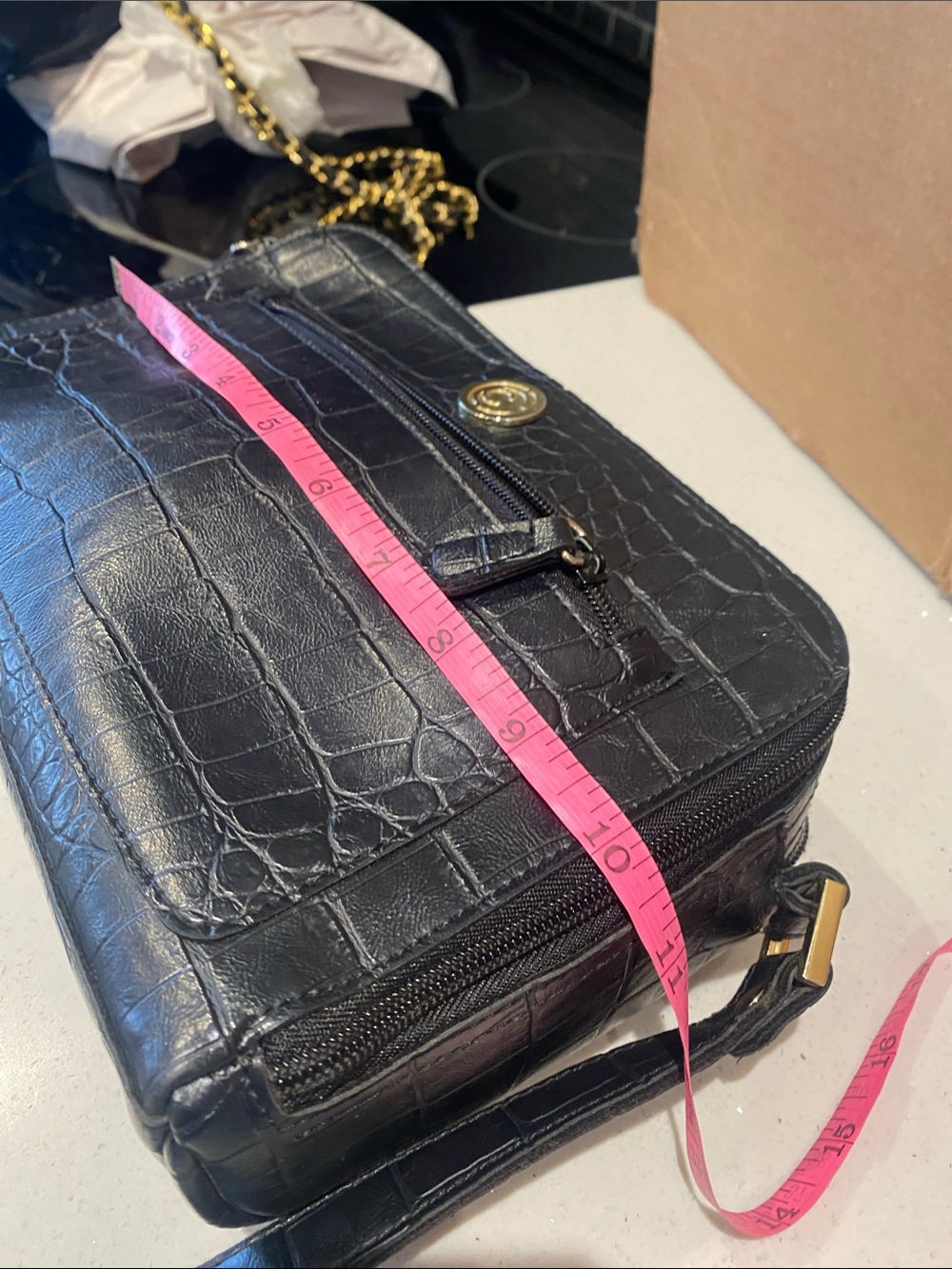 Cornell Black Vega Alligator Bag - Picture 9 of 13